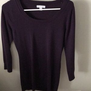 New York and Company ¾ Length Purple Sweater.